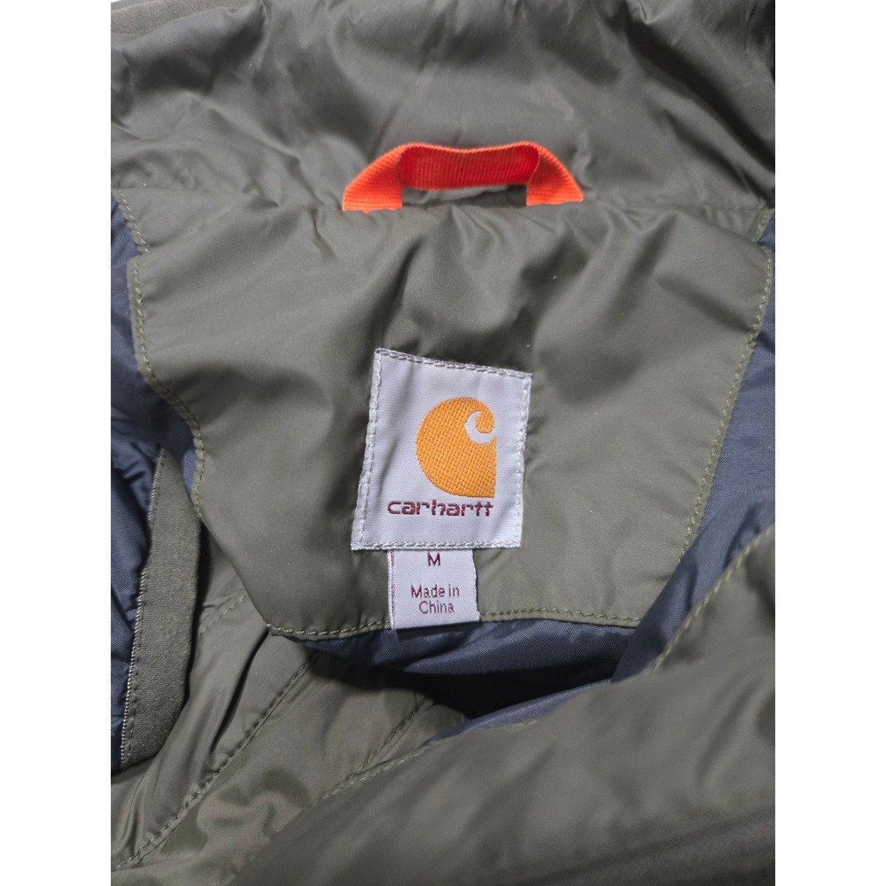 Carhartt Gilliam Vest Mens Medium Olive Green Quilted Puffer Jacket 102286 316 - Picture 6 of 8